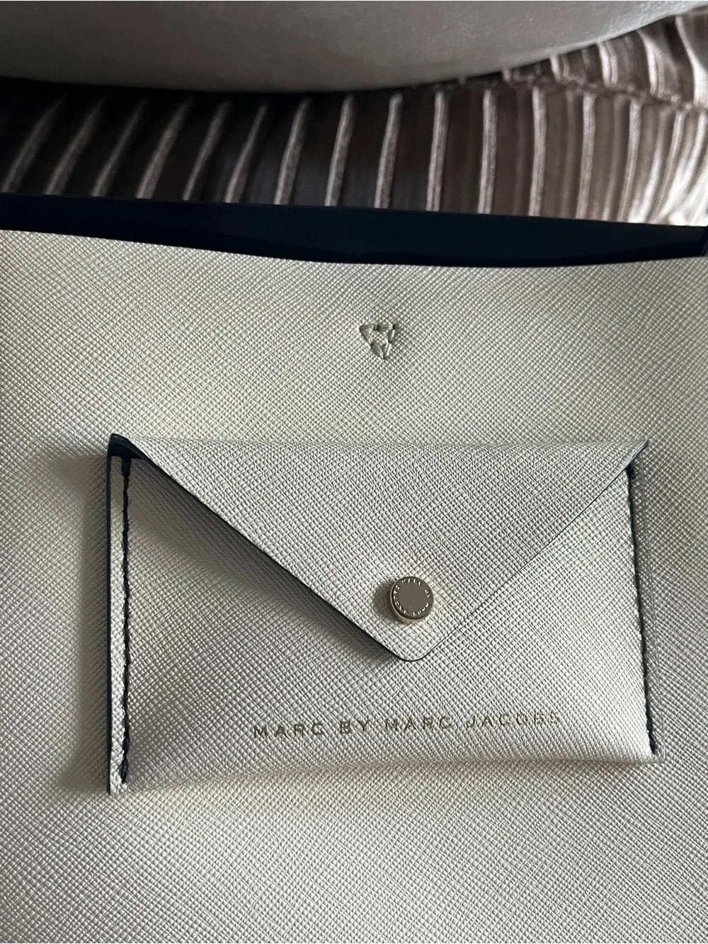 Marc By Marc Jacobs Cream Leather Tote with Envelope Pocket